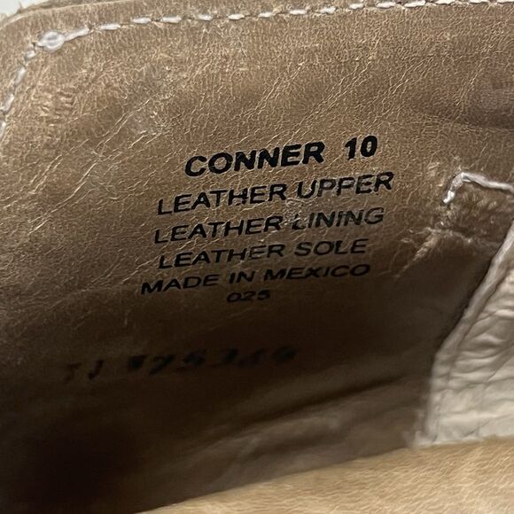 Freebird by Steven Conner Peep Toe Block Heel Sandal Leather Stone Taupe Size 10 - Picture 8 of 9